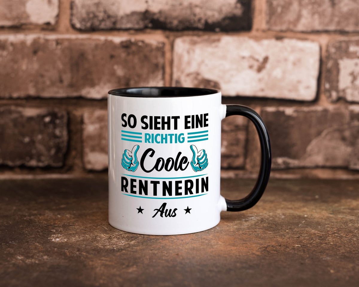 Eine richtig coole Rentnerin aus | Ruhestand Rente Geschenkidee Jubiläum Humor Tasse