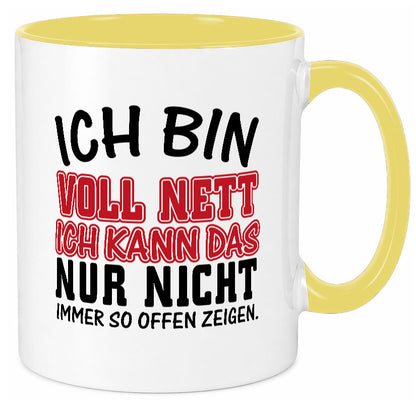 Ich bin voll nett Geschenkidee Humor Tasse