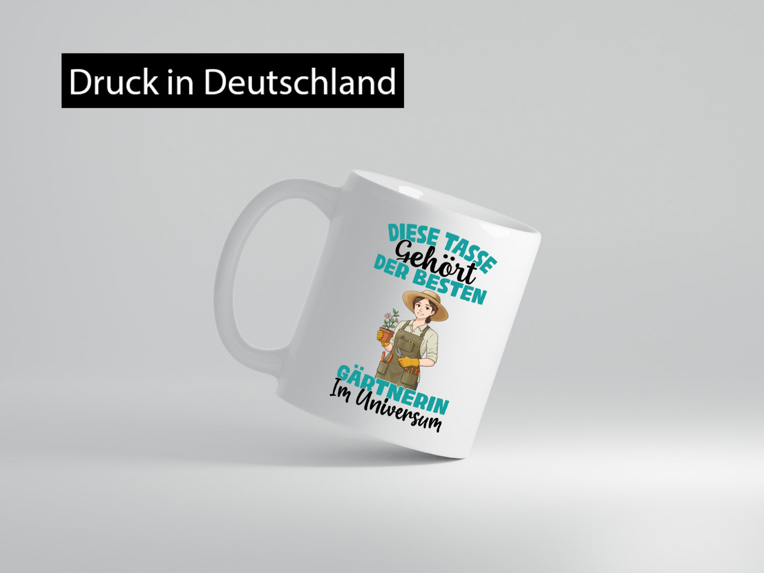 Im Universum: Gärtnerin | Gartenbau Humor Geschenkidee Tasse