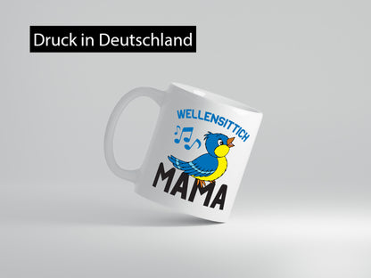 Wellensittich Mama | Vogelbesitzerin Vögel v2 lustig Familie Geschenkidee