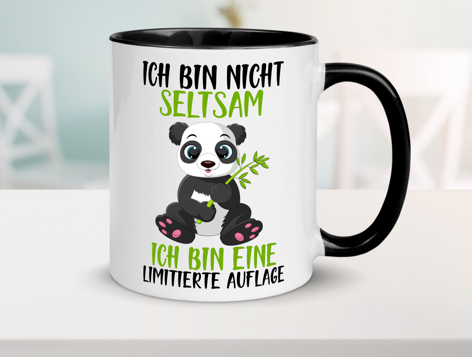 Ich bin nicht seltsam | süßer Pandabär lustiger Spruch Humor Geschenkidee Tasse