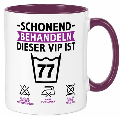 77 Geburtstag | schonend behandeln Jahre v2 lustig Geschenkidee Geschenk Tasse