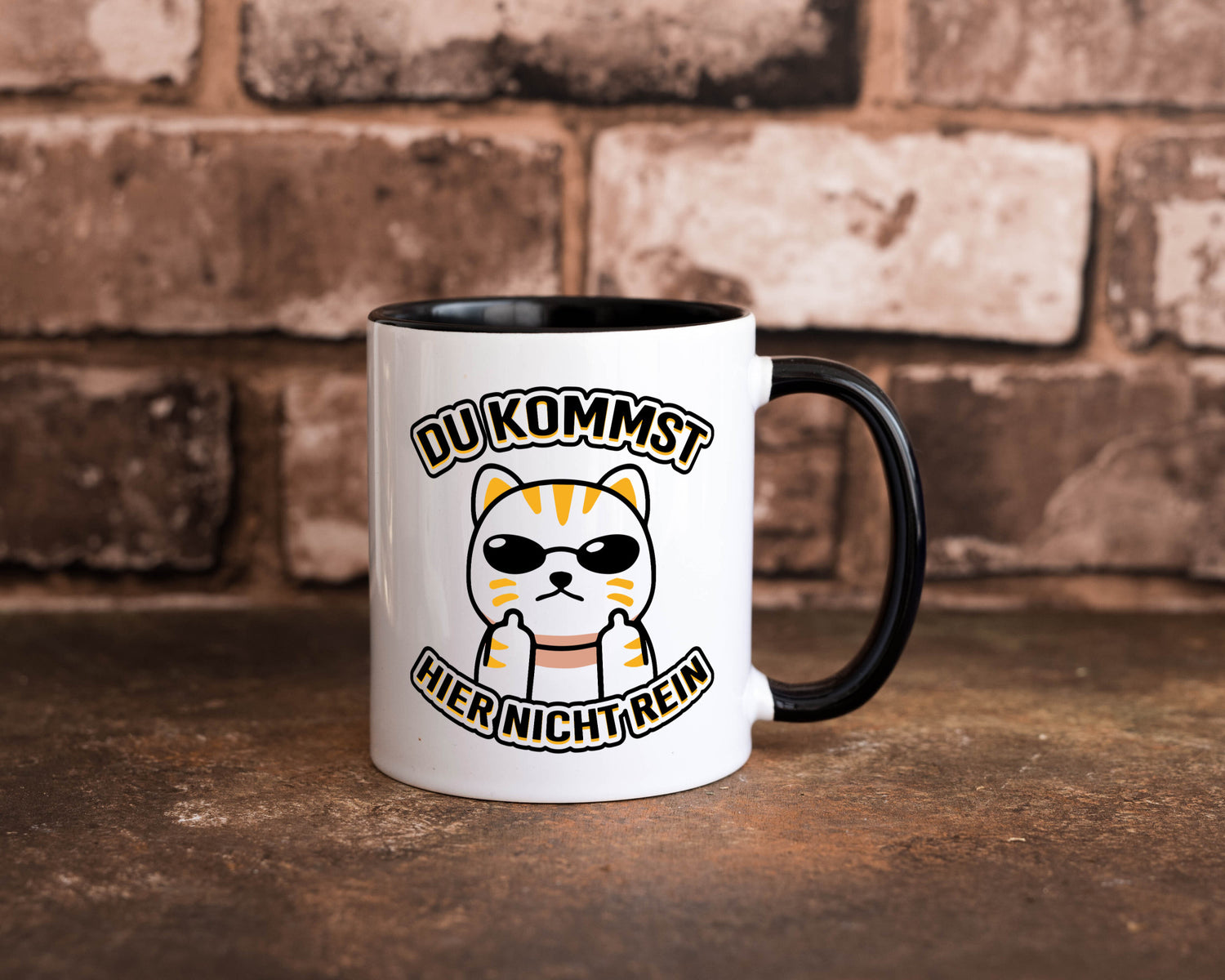 Du kommst hier nicht rein | Böse Katze Humor Tierliebhaber Geschenkidee Tasse