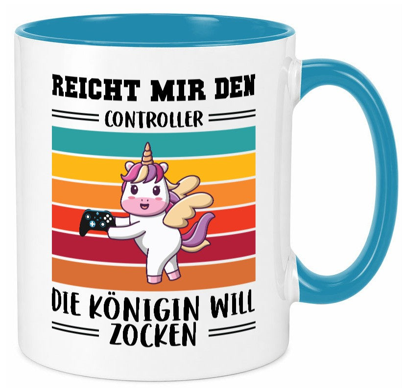 Die königin will Zocken | Gamerin Zockering Gaming lustiger Spruch Geschenk Tasse
