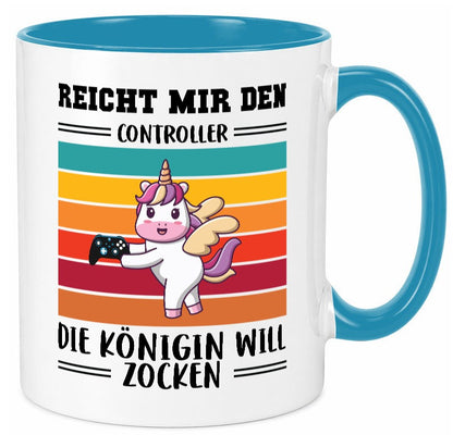 Die königin will Zocken | Gamerin Zockering Gaming lustiger Spruch Geschenk Tasse