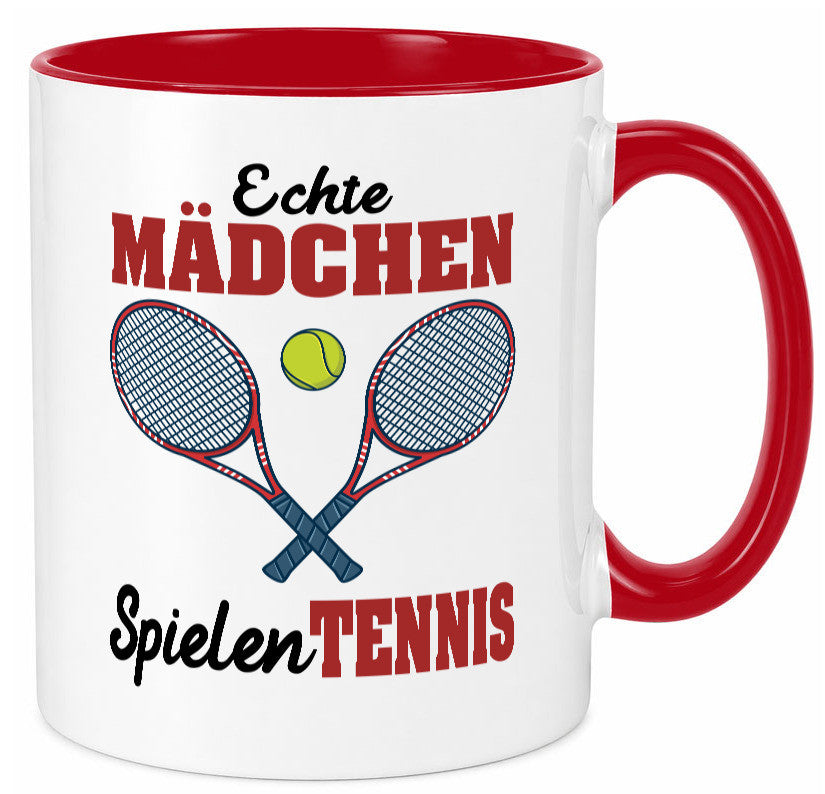 Echte Mädchen Spielen Tennis | Sport Geschenkidee Humor Tasse