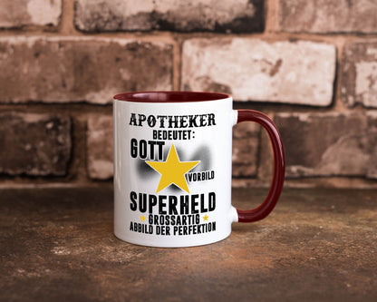 Bedeutung von Apotheker | Apotheke Pharmazie Humor Geschenkidee Tasse