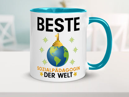 Welt Beste Sozialpädagogin | Humor Pädagogin Geschenkidee Tasse