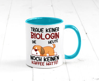 Traue keiner Biologin | Biologie Naturforscherin Geschenkidee Humor Tasse