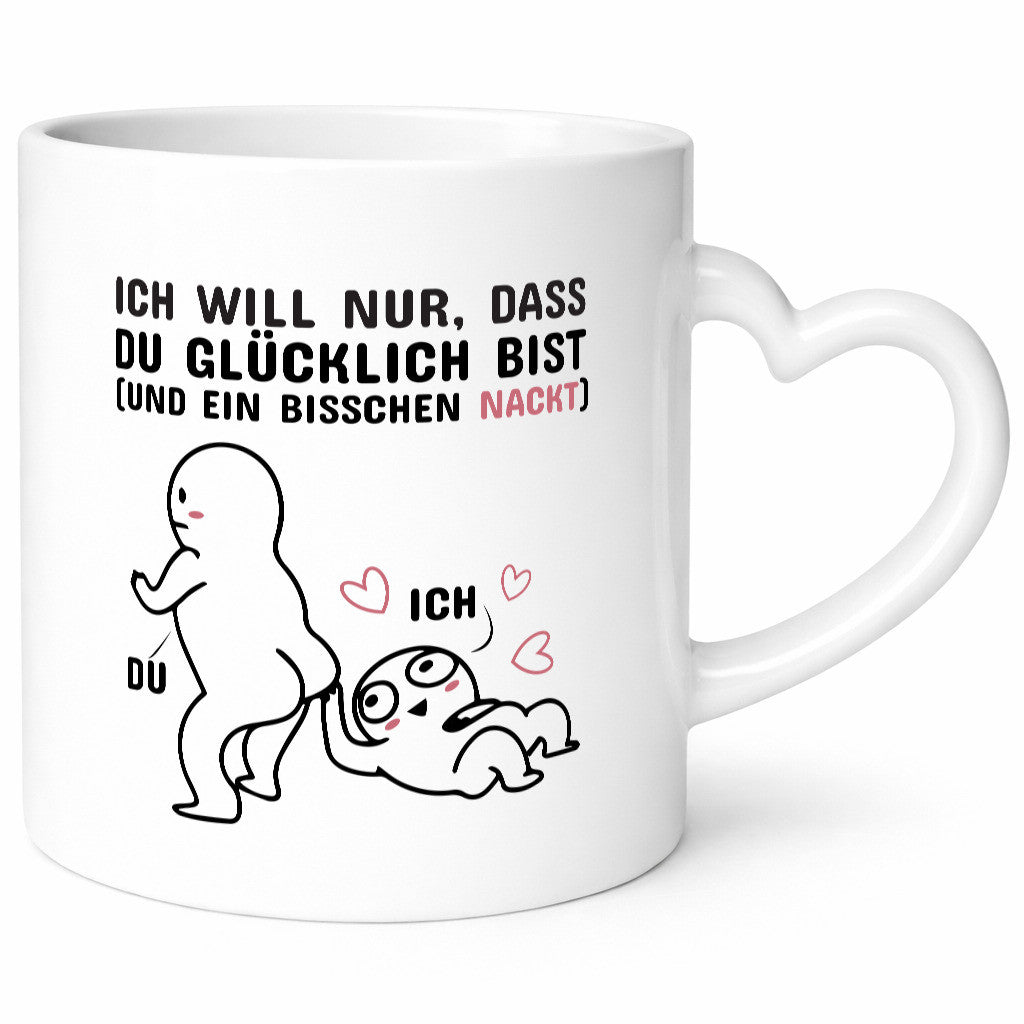 Nur ein bisschen nackt Humor Geschenkidee Tasse