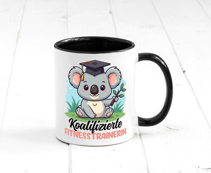 Koalifizierte Fitnesstrainerin | Trainerin Sport v2 Geschenkidee Humor Tasse