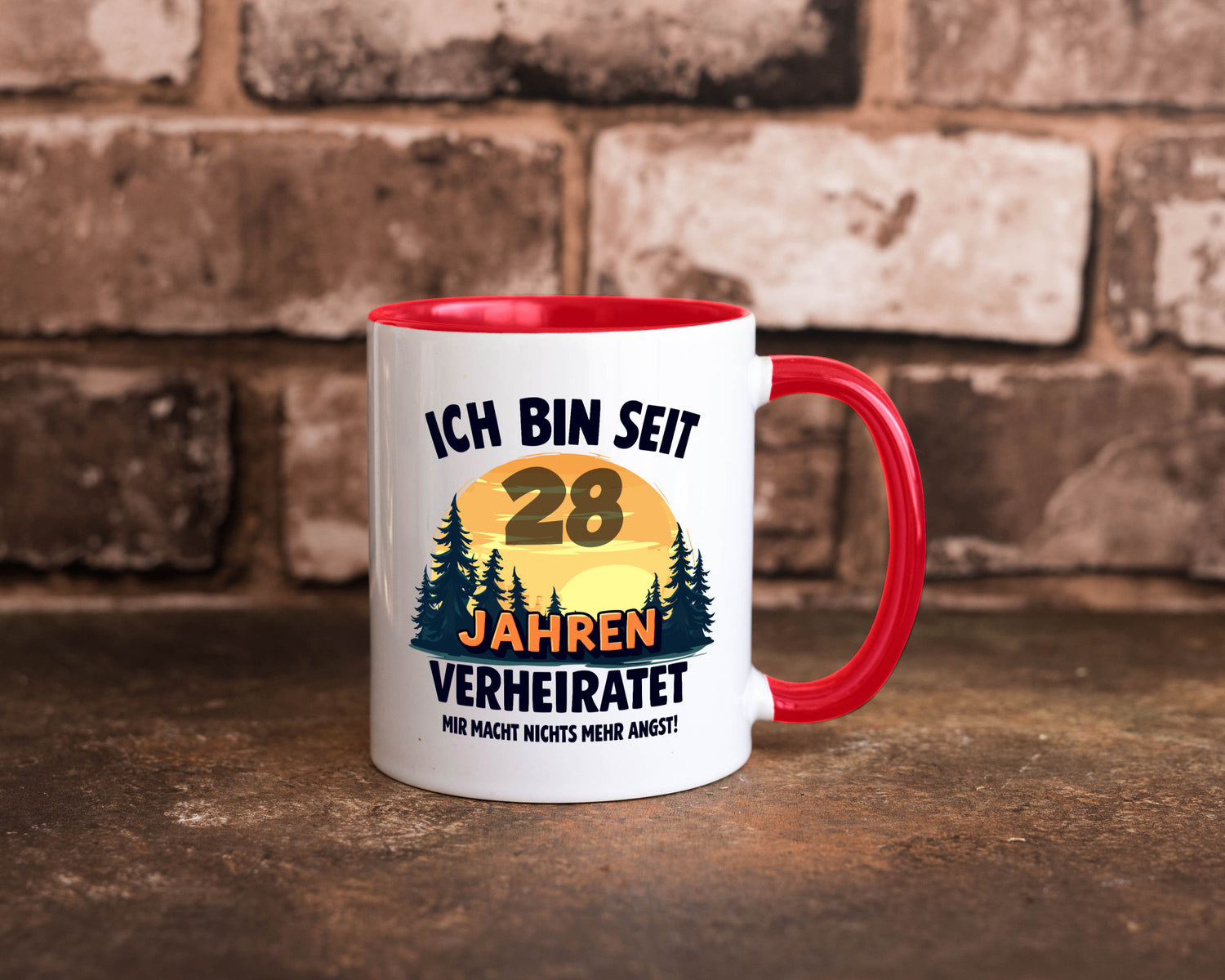 Ich bin Verheiratet | 28. Hochzeitstag Ehepaar v2 lustiger Spruch Geschenk