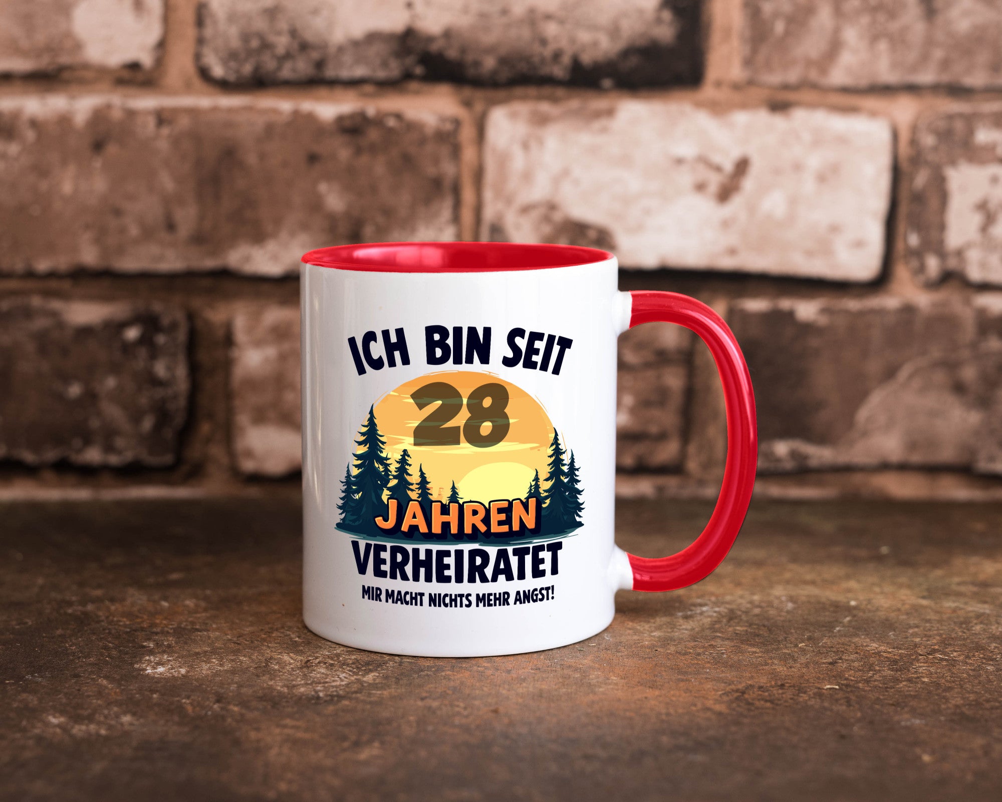 Ich bin Verheiratet | 28. Hochzeitstag Ehepaar v2 lustiger Spruch Geschenk
