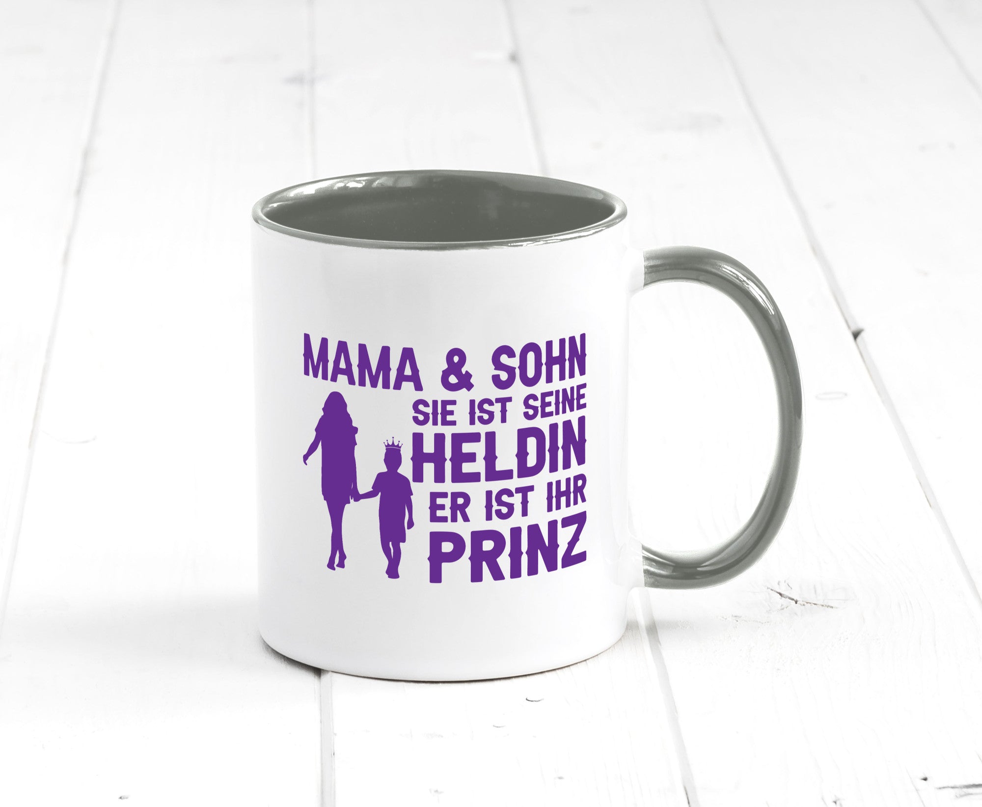 Mama &amp; Sohn | Helding Prinz Mutterliebe Geschenkidee Familie Humor Tasse