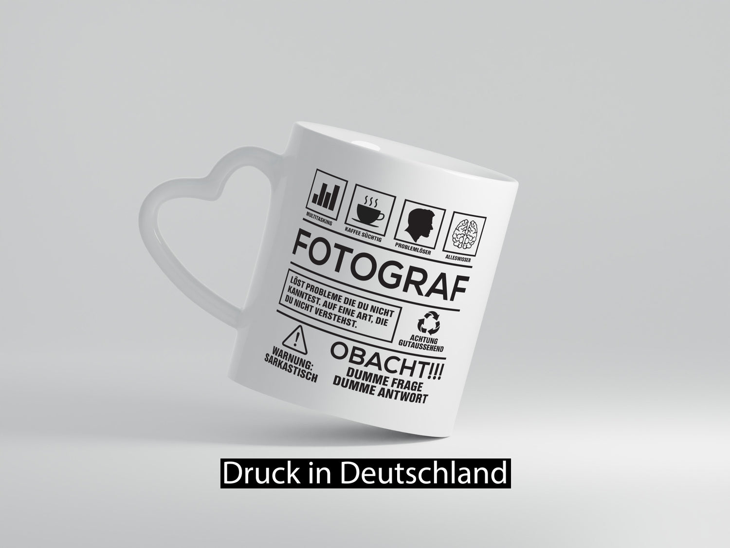 Achtung Probleme Fotograf | Fotografie Kamera Geschenkidee Humor Tasse