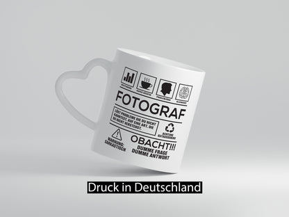 Achtung Probleme Fotograf | Fotografie Kamera Geschenkidee Humor Tasse