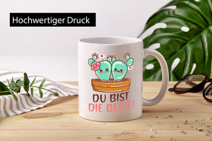 Du bist die Beste | Freundin Kaktus Best Freinds Geschenk Humor Geschenkidee