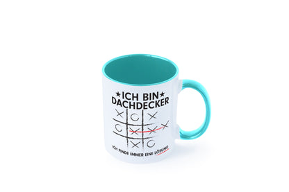 Lösung finden: Dachdecker | Dachbau Hausbau v2 Geschenkidee Humor Tasse