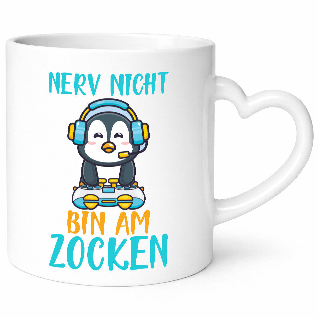 Nerv nicht | Zocker Gamer PC Freunde Pinguin-Comic Humor Geschenkidee Tasse