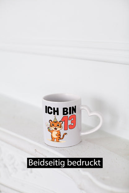 13. Geburtstag | 13 Jahre Tiger lustig Geschenkidee Geschenk Tasse