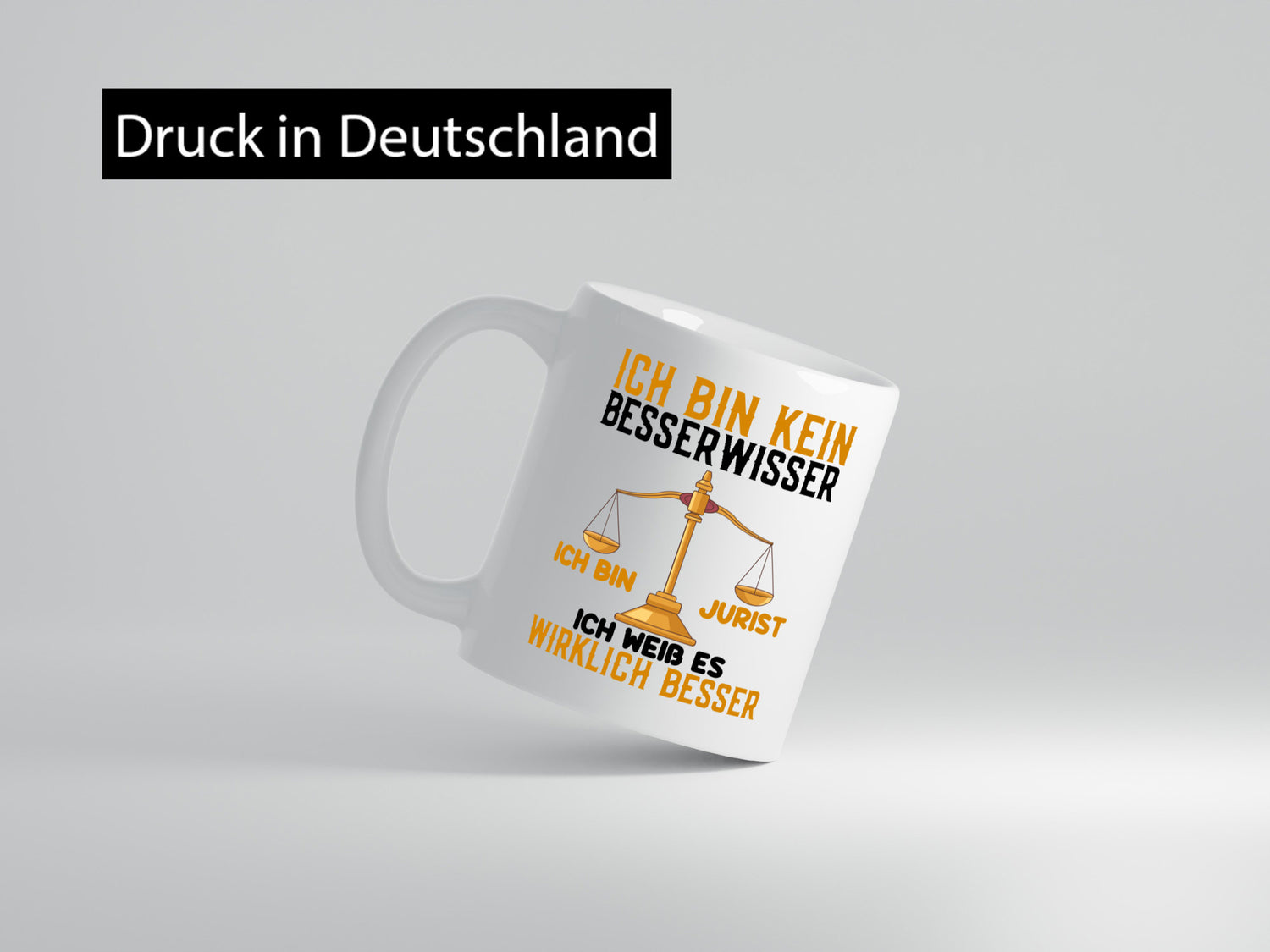 Bin kein Besserwisser | jurist weiß alles besser Humor Geschenkidee Tasse