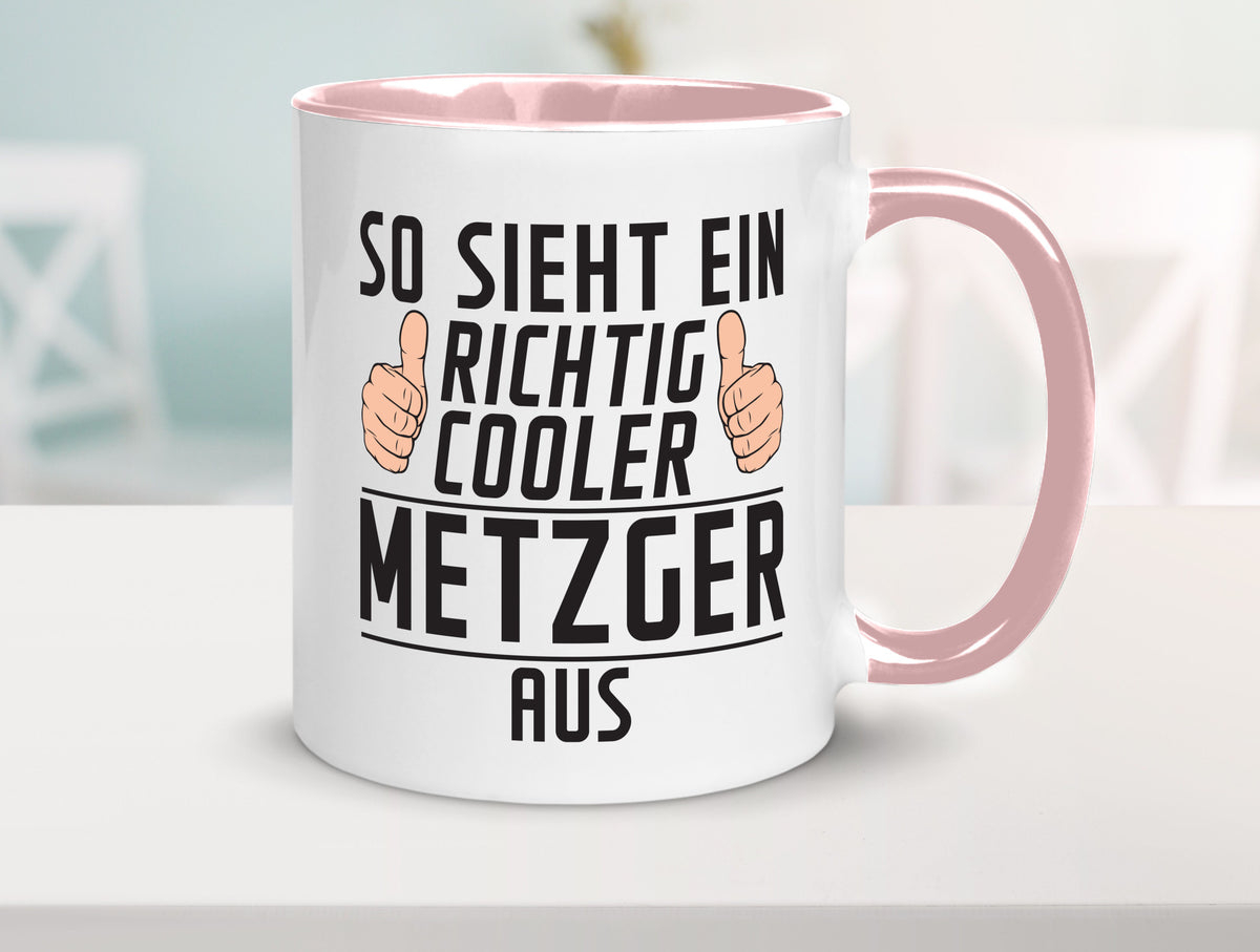 Richtig Cooler Metzger | Fleischer Metzgerei Geschenk Humor Geschenkidee Tasse
