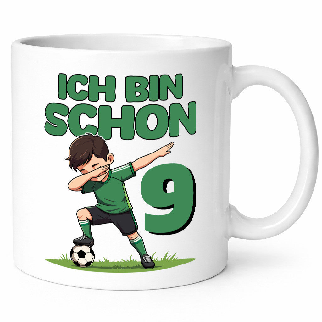 9. Geburtstag | 9 Jahre Fußballer lustig Geschenkidee Geschenk Tasse