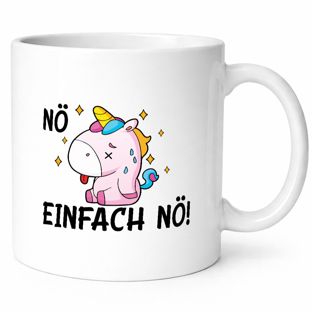 Nö einfach nö! | Einhorn Stures Humor Geschenkidee Tasse
