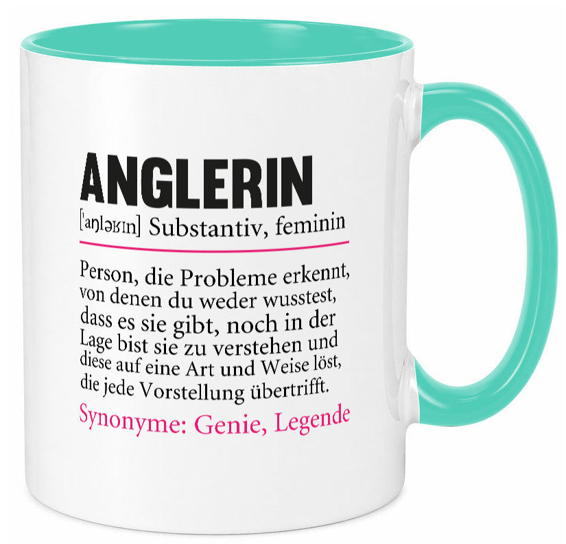 Anglerin | Spruch Angeln Fischerin Beruf Humor Arbeit Kollegen Büro