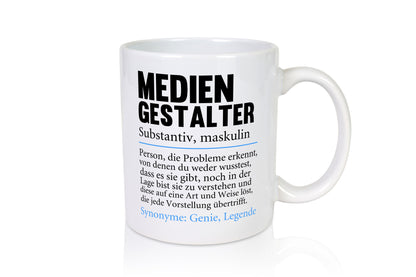 Mediengestalter | Beruf Medien Humor v2 Arbeit Kollegen Büro Geschenkidee Tasse