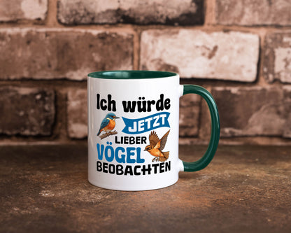 Vögel beobachten | Vogel lustig Humor Geschenkidee Geschenk Tasse