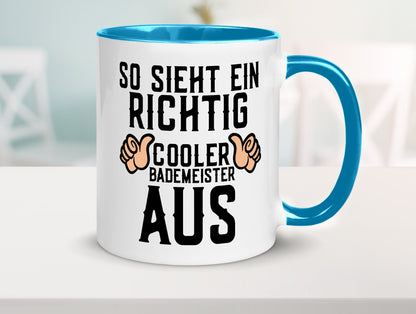 Richtig cooler Bademeister | Daumen hoch Schwimmbad lustig Humor Geschenkidee