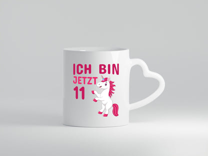 Ich bin jetzt 11 | Geburtstag Tasse Einhorn Mädchen Geschenk Geschenkidee