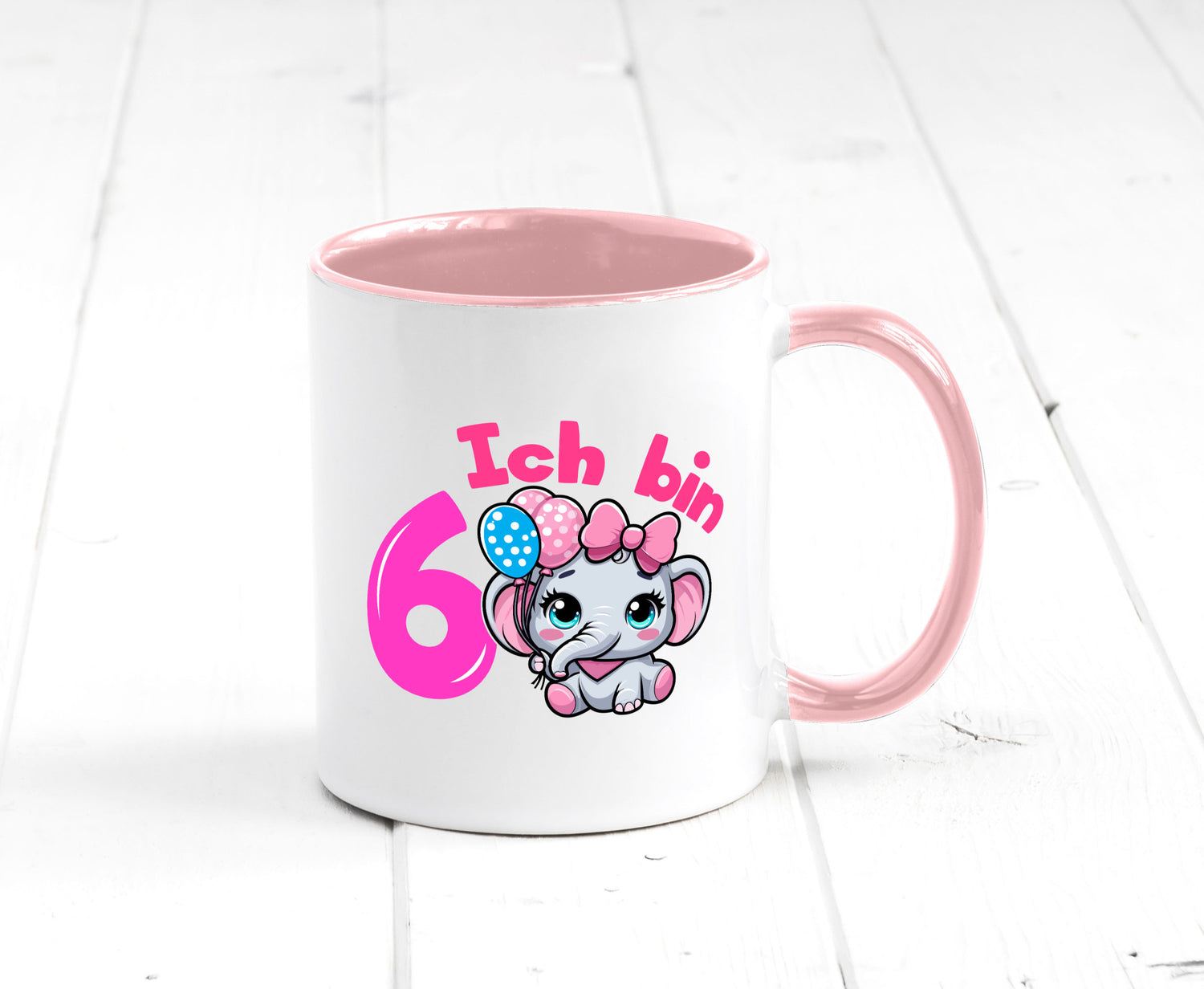 6. Geburtstag | 6 Jahre Elefant Mädchen Humor Geschenkidee Tasse