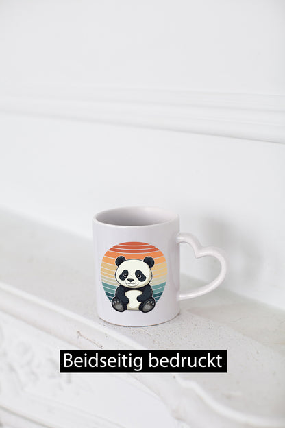 Panda Bär | Retro Vintage sunset v2 lustiger Spruch Geschenk Humor Geschenkidee