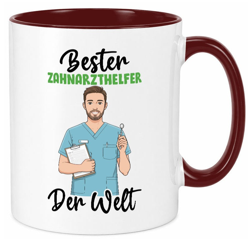 Bester Zahnarzthelfer | Zahnmedizin v2 lustiger Spruch Geschenk Humor Tasse