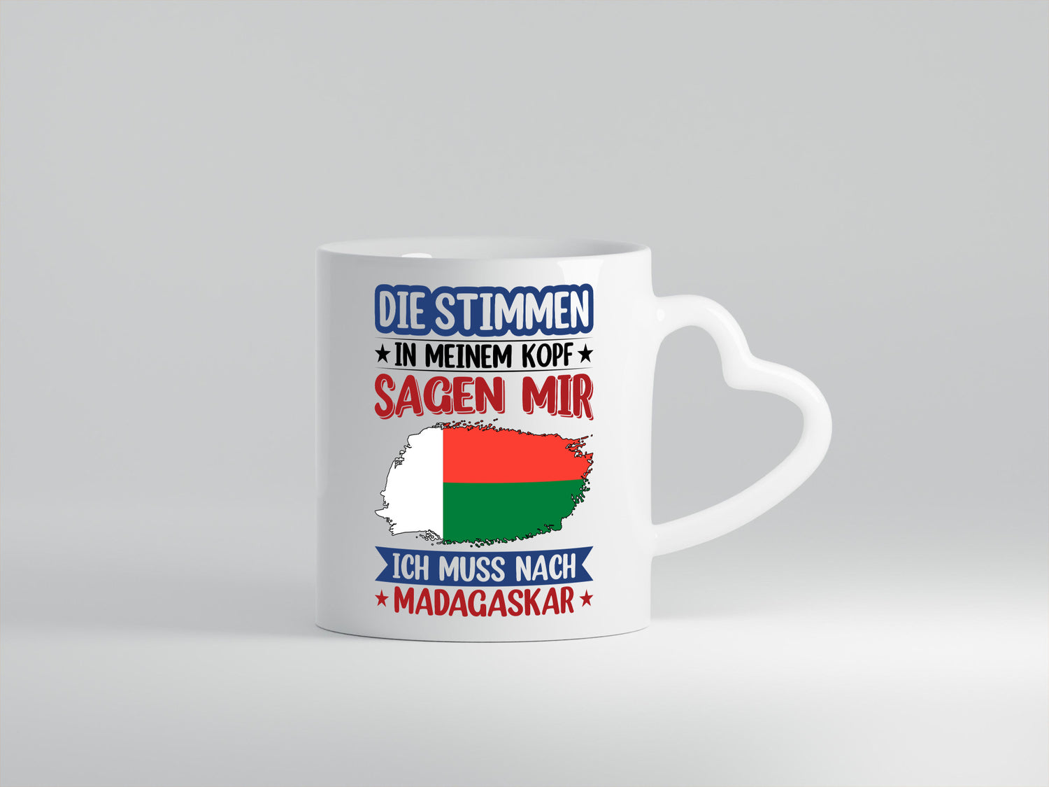 Madagaskar | Urlaub Stimmen in meinem Kopf Traumland Geschenkidee Humor Tasse