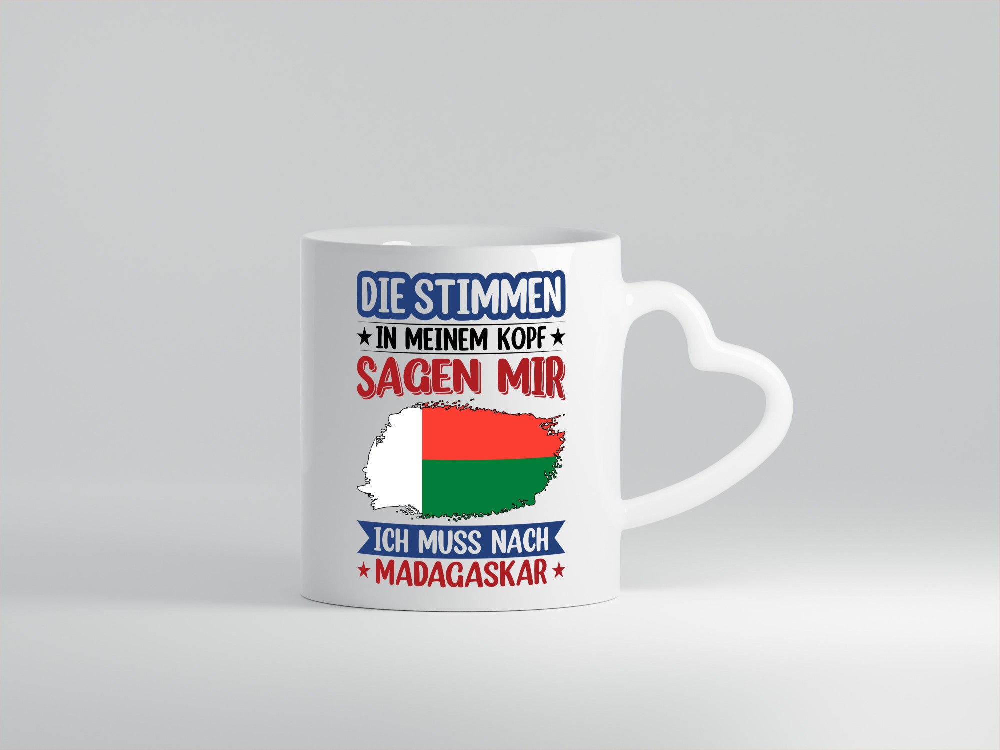 Madagaskar | Urlaub Stimmen in meinem Kopf Traumland Geschenkidee Humor Tasse