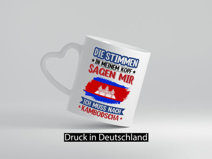 Kambodscha | Urlaub Stimmen in meinem Kopf Traumland lustiger Spruch Geschenk