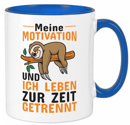 Keine Motivation | Faultier Tasse Büro Humor faul Geschenk Arbeit Kollegen