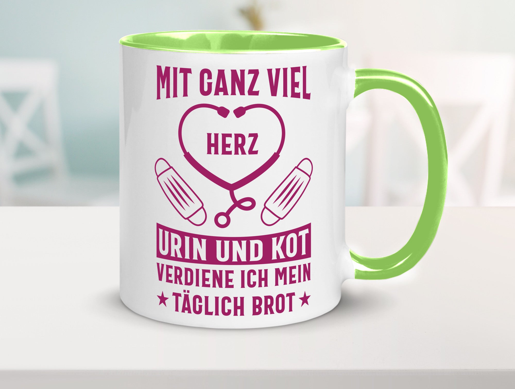 Herz, Urin, Kot, damit verdien ich mein Brot | Stethoskop Geschenk Humor