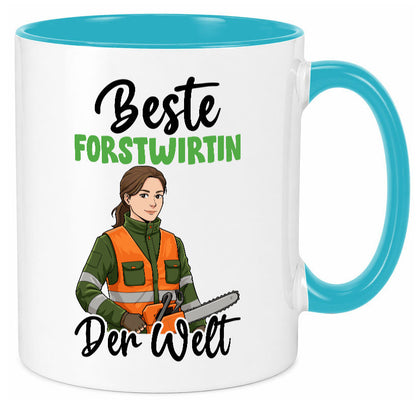 Beste Forstwirtin | Forst Wirtin v2 lustig Humor Geschenkidee Geschenk Tasse