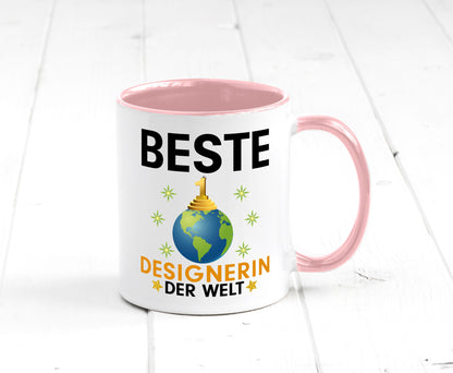 Welt Beste Designerin | Mode lustiger Spruch Geschenk Humor Geschenkidee Tasse