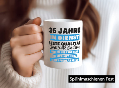 35 Jahre im Dienst | Jubiläum Arbeit v6 lustiger Spruch Geschenk Kollegen Büro