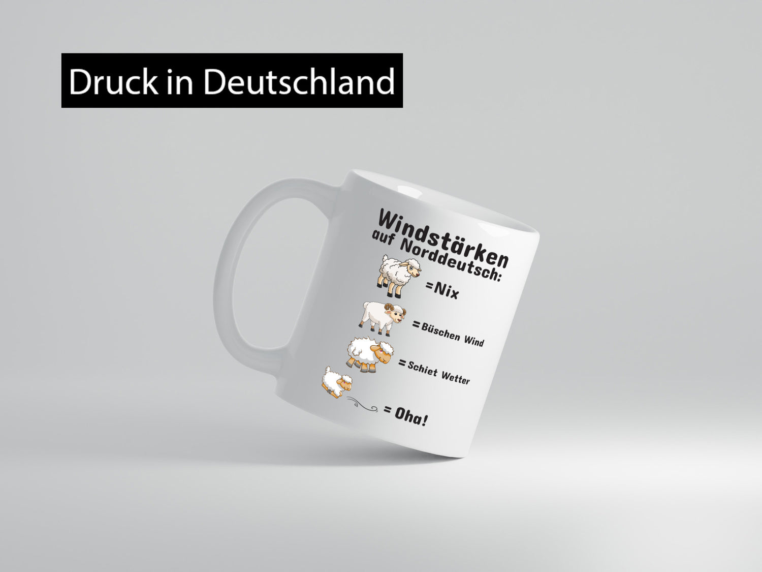 Windstärken auf Norddeutsch | Norddeutschland Tasse Humor Geschenkidee
