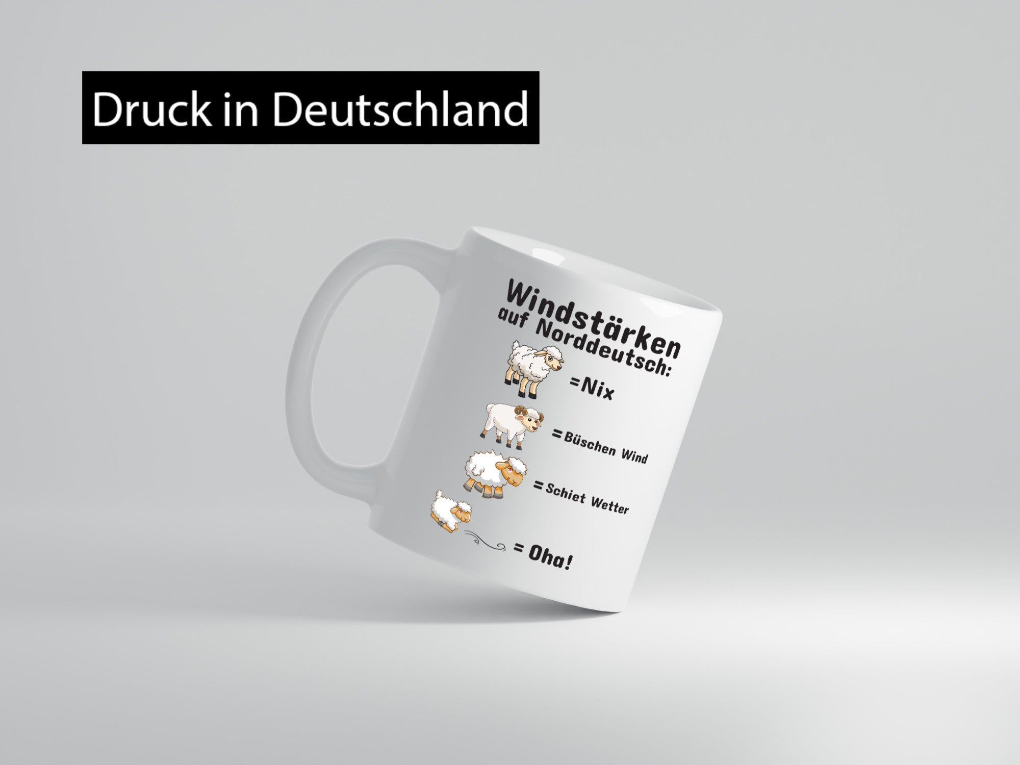 Windstärken auf Norddeutsch | Norddeutschland Tasse Humor Geschenkidee