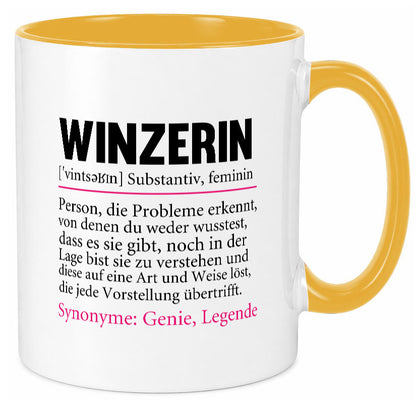 Winzerin | lustige Spruch Weinbauer Wein Beruf lustiger Geschenk Arbeit Tasse