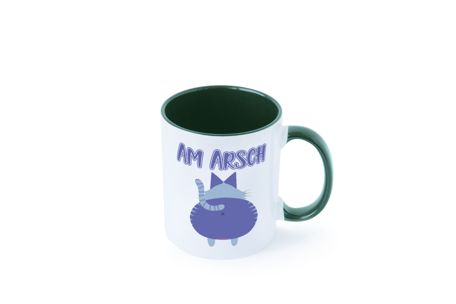Am Arsch | Katzenmotiv Tasse Kollege Katzenbesitzer Geschenkidee Arbeit