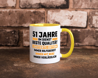 51 Jahre im Dienst | Jubiläum Arbeit lustiger Spruch Geschenk Kollegen Büro