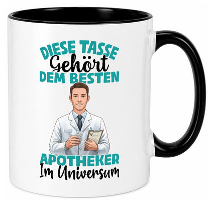 Im Universum: Apotheker | Apotheke Pharmazie Geschenkidee Humor Tasse